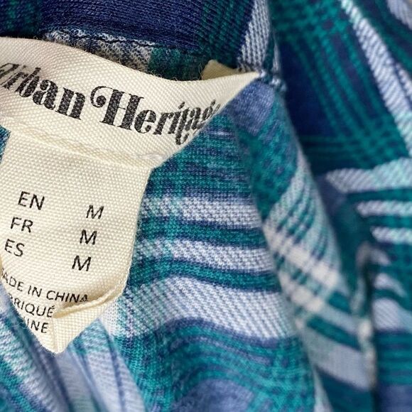 Ardene green plaid button down shirt - Picture 5 of 6